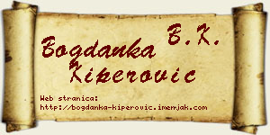 Bogdanka Kiperović vizit kartica